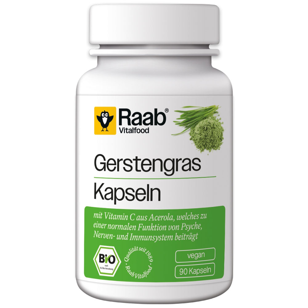 Raab Vitalfood Gerstengras Kapseln Bio Dose Bio Naturel De