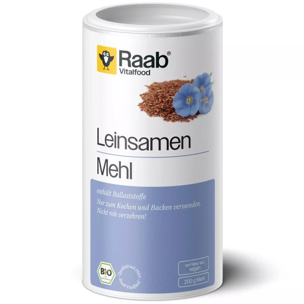 Raab Vitalfood Leinsamen Mehl Dose bio