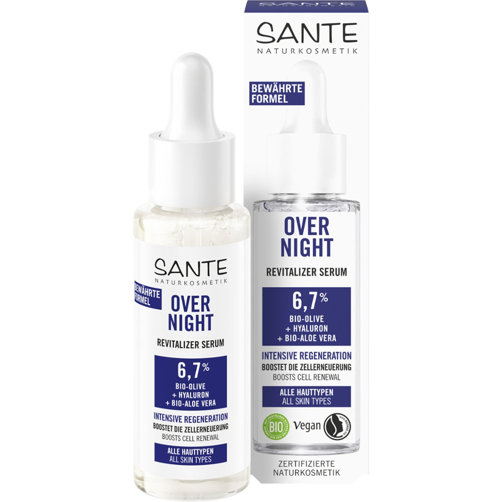 Sante Overnight Revitalizer Serum Bio-Olive & Vera Bio-Aloe Hyaluron